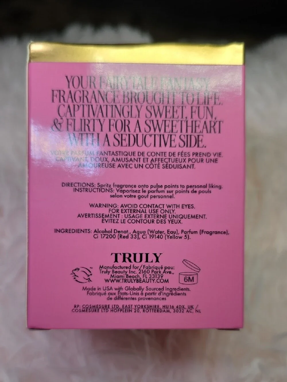TRULY Unicorn Fruit,  Pink and Gold Accents